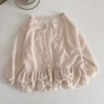 【73-100cm】UVパーカー ベビー フリル ナチュラル - 画像 (6)