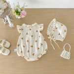 【66-90cm】ロンパース ベビー 可愛い くまプリント - 画像 (8)