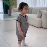 【66-90cm】ロンパース ギンガム チェック ノースリーブ - 画像 (10)