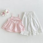 【73-100cm】セットアップ スウィート 蝶結び キャミトップス 無地 - 画像 (6)