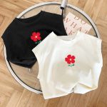 【80-150cm】タンクトップキッズ 花柄 プリント - 画像 (3)