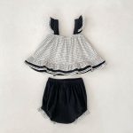 【73-110cm】セットアップ ベビー 女の子 チェック柄 リボン付き - 画像 (9)