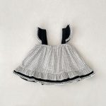 【73-110cm】セットアップ ベビー 女の子 チェック柄 リボン付き - 画像 (11)