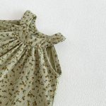 【73-120cm】セットアップ ベビー 小花柄 総柄グリーン - 画像 (12)