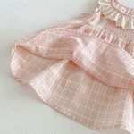 【73-120cm】ワンピース ベビー 女の子 レース襟 チェック - 画像 (14)