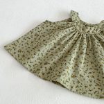 【73-120cm】セットアップ ベビー 小花柄 総柄グリーン - 画像 (13)