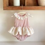 【73-90cm】ロンパース ベビー レース襟 かわいい - 画像 (2)