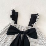 【73-110cm】セットアップ ベビー 女の子 チェック柄 リボン付き - 画像 (14)