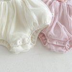 【66-90cm】ロンパース ベビー 立体フラワー ホルターネック - 画像 (11)