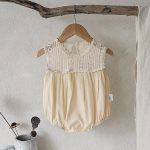 【66-90cm】ロンパース レース切り替え ノースリーブ - 画像 (11)