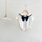 【66-90cm】ロンパース ベビー 蝶結び付き ポロシャツ - 画像 (9)