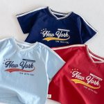 【73-120cm】半袖Tシャツorショートパンツ ベビー Vネックロゴ ボーダー - 画像 (19)