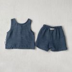 【73-100cm】セットアップ ベビー デニム 無地 通園・お出かけに - 画像 (8)
