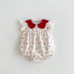 【66-90cm】ロンパース ウサギ柄 フリル - 画像 (5)