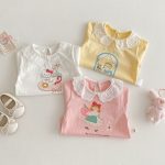 【73-120cm】半袖Tシャツ ベビー フリル襟 カートゥーン - 画像 (20)