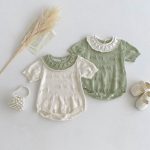 【66-90cm】ロンパース フリル ニット ベビー服 - 画像 (10)