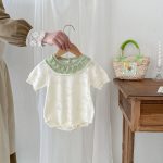 【66-90cm】ロンパース フリル ニット ベビー服 - 画像 (6)