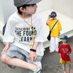 【90-160cm】半袖Tシャツ 男の子 英字 プリント トレンド