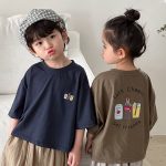 【80-140cm】半袖Ｔシャツ ソーダポッププリント ルーズ フィット - 画像 (2)