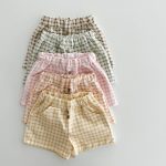 【80-130cm】ショートパンツ チェック 履きやすい ボトムス