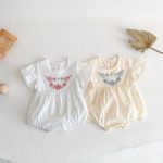 【66-90cm】ロンパース フラワー刺繡 可愛い - 画像 (7)