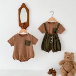 【66-100cm】ロンパースORサロペットORTシャツ カジュアル ボーダー - 画像 (6)