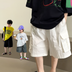 【100-170cm】ショートパンツ 男の子 ポケット付き カーゴパンツ