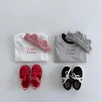 【66-90cm】ロンパース ベビー ノースリーブ 英字 - 画像 (4)