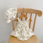 【66-90cm】プリンセスフラワーロンパース＆帽子 - 画像 (3)