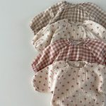【66-90cm】ロンパース チェックorハートorドット - 画像 (4)