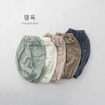 【80-130cm】パンツ ボトムス ベビー 韓国風 シンプル - 画像 (4)