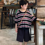 【100-170cm】半袖Ｔシャツ 男の子 ボーダー柄 軽量 通気性拔群
