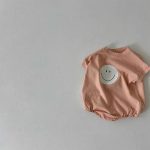 【66-90cm】ロンパース 半袖 笑顔 肌に優しい - 画像 (7)