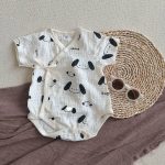 【66-90cm】ロンパース ヒョウ柄 ナチュラル - 画像 (8)