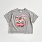 【80-130cm】半袖Tシャツ アニマル ファミリーがバスで冒険 - 画像 (5)