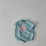 【66-90cm】ロンパース 半袖 笑顔 肌に優しい - 画像 (4)