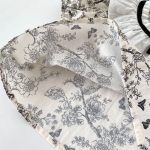 【66-90cm】セットアップ ブラック フラワー 半袖 トップス＆パンツ - 画像 (14)