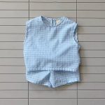 【73-120cm】セット 薄手 チェック柄 半袖 ノースリーブ - 画像 (8)