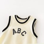 【66-90cm】ロンパース ABCノースリーブ 肌触り良い - 画像 (6)