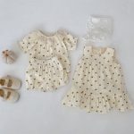 【73-110cm】半袖シャツセットorワンピース スイートなハート柄 - 画像 (10)