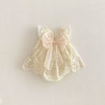 【66-90cm】ロンパース ビッグ蝶結び レース - 画像 (6)