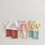 【73-120cm】半袖Tシャツ ベビー フリル襟 カートゥーン - 画像 (17)