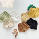 【90-140cm】ショートパンツ キッズ ナチュラル シンプル - 画像 (2)