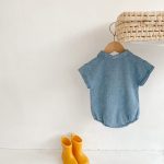 【66-90cm】ロンパース デニム ビッグ ポケット - 画像 (6)