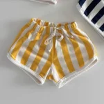 【73-100cm】ショートパンツ ベビー ストライプ ボトムス - 画像 (6)