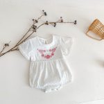 【66-90cm】ロンパース フラワー刺繡 可愛い - 画像 (9)