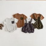 【66-100cm】ロンパースORサロペットORTシャツ カジュアル ボーダー - 画像 (15)