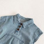 【66-90cm】ロンパース デニム ビッグ ポケット - 画像 (11)