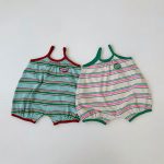 【66-90cm】ロンパース ベビー ボーダー サロペット 韓国風 - 画像 (15)