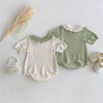 【66-90cm】ロンパース フリル ニット ベビー服 - 画像 (9)